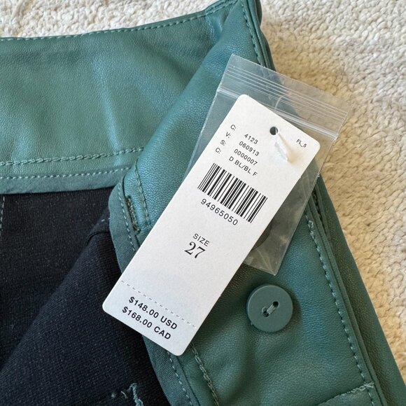 Anthropologie Maeve The Colette Cropped Wide Leg Faux Leather Pants NWT - Picture 7 of 11